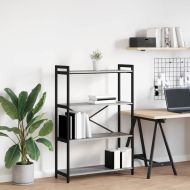 Рафт за книги Сив сонома 80 x 30 x 120 см Инженерно дърво