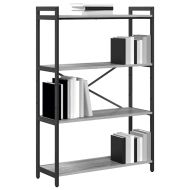 Рафт за книги Сив сонома 80 x 30 x 120 см Инженерно дърво