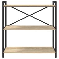 Рафт за книги Сонома дъб 80 x 30 x 85 cm Инженерно дърво