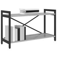 Рафт за книги Сив сонома 80 x 30 x 50 см Инженерно дърво