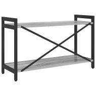 Рафт за книги Сив сонома 80 x 30 x 50 см Инженерно дърво