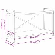 Рафт за книги Сив сонома 80 x 30 x 50 см Инженерно дърво