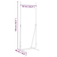 Държач за дрехи Черно 62 x 48 x 158 см Стомана