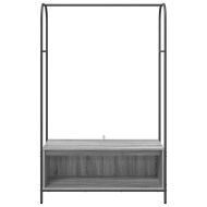 Държач за дрехи Сив 100 x 44 x 160 см Инженерно дърво