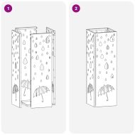 Стойка за чадър Антрацит 15,5 х 15,5 х 49 см Метал
