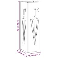 Стойка за чадър Антрацит 15,5 х 15,5 х 49 см Метал