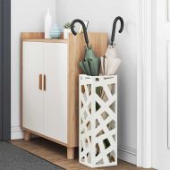 Стойка за чадър със съхранение Бяло 15,5 х 15,5 х 49 см Метал