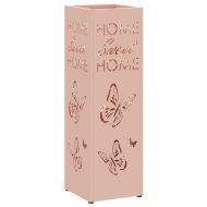 Стойка за чадър със съхранение Розово 15,5 х 15,5 х 49 см Метал