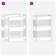 Стойка за чадър Черно 28 x 12 x 41 см Стомана