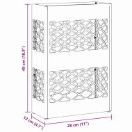 Стойка за чадър Черно 28 x 12 x 41 см Стомана