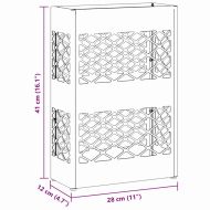 Стойка за чадър Бяло 28 x 12 x 41 см Стомана