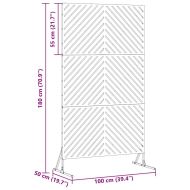 Екран за уединение Маслинено 100 x 50 x 180 см Стомана