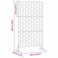 Екран за уединение Сив 100 x 50 x 180 см Патинираща стомана
