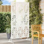 Екран за уединение Бяло 100 x 50 x 180 см Стомана