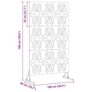 Екран за уединение Сив 100 x 50 x 180 см Патинираща стомана