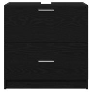 Шкаф за баня с рафт Черния дъб 59 x 37 x 59 cm Инженерно дърво