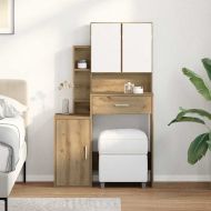 Тоалетка с чекмедже с рафт Дъб 80 x 35 x 132 см Инженерно дърво