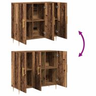 Служебен шкаф Старо дърво 90 x 34 x 80 см Инженерно дърво