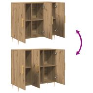 Служебен шкаф Дъб 90 x 34 x 80 см Инженерно дърво