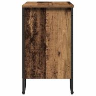 Шкаф за мивка в баня със съхранение Старо дърво 60 x 35 x 60 см