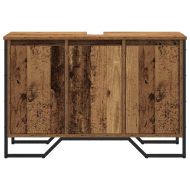 Шкаф за мивка в баня Старо дърво 91 x 35 x 60 см