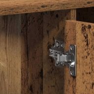 Шкаф за мивка в баня с рафт с врата Старо дърво 91 x 35 x 60 см