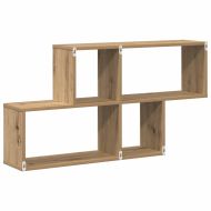 Стенен рафт с рафт Монтиране на стена Кафяво Инженерно дърво