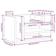 Организатор за бюро Черен дъб 44,5 x 24 x 25 см Инженерно дърво