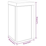 Стойка за растения 2 pcs Черния дъб 10 x 10 x 18 cm