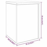 Стойка за растения 2 pcs Черния дъб 25 x 25 x 35 cm