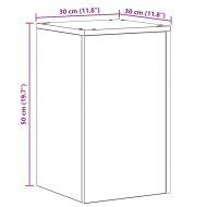 Стойка за растения 2 pcs Черния дъб 30 x 30 x 50 cm