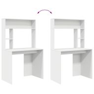 Бюро с рафт Бяло 91 x 50 x 149 см Инженерно дърво