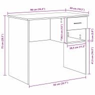 Бюро Старо дърво 90 x 49 x 75 см Инженерна дървесина