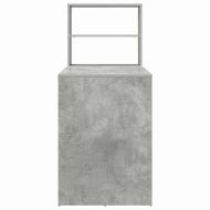 Бюро с рафт Циментено сиво 113 x 54 x 120 см Инженерно дърво