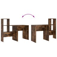 Бюро с рафт Димян дъб 131,5 x 50 x 106,5 см Инженерно дърво