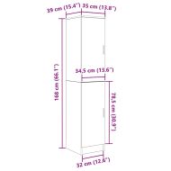 Висок шкаф Димян дъб 35 x 39 x 168 см