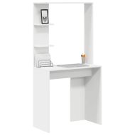 Бюро с рафт Бяло 78,5 x 37 x 154,5 см Инженерно дърво