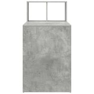 Бюро с рафт Циментено сиво 108 x 55 x 103.5 см Инженерно дърво