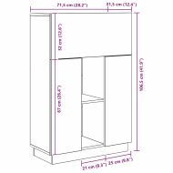 Бюро с рафт Димян дъб 71.5 x 31.5 x 106.5 см Инженерно дърво