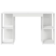 Бюро с рафт Бяло 130 x 50.5 x 75 см Инженерно дърво