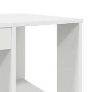 Бюро с рафт Бяло 130 x 50.5 x 75 см Инженерно дърво