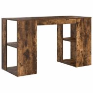 Бюро с рафт Димян дъб 130 x 50.5 x 75 см Инженерно дърво