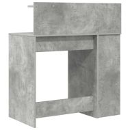 Бюро с рафт Циментено сиво 90 x 48 x 101,5 см Инженерно дърво