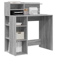Бюро с рафт Сив Сонома 90 x 48 x 101,5 см Инженерно дърво