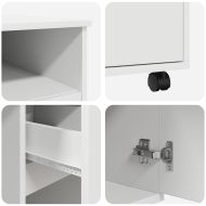 Бюро на колела с чекмедже Бяло 91 x 50 x 77 см Инженерно дърво