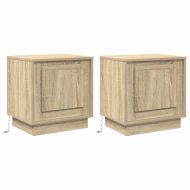 Нощен шкаф 2 pcs Сонома дъб 44 x 34,5 x 45 см Инженерно дърво