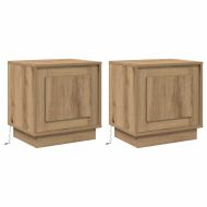 Нощен шкаф 2 pcs Дъб 44 x 34,5 x 45 см Инженерно дърво