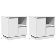 Нощен шкаф 2 pcs Бяло 50 x 34,5 x 50 см. Инженерно дърво