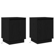 Нощен шкаф 2 pcs Черния дъб 39 x 34,5 x 50 см Инженерно дърво