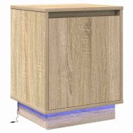 Нощен шкаф 2 pcs Сонома дъб 39 x 34,5 x 50 см Инженерно дърво
